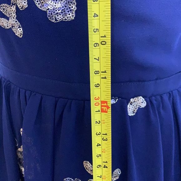 Little Mistress Sequin Floral Strap Dress - Picture 8 of 10